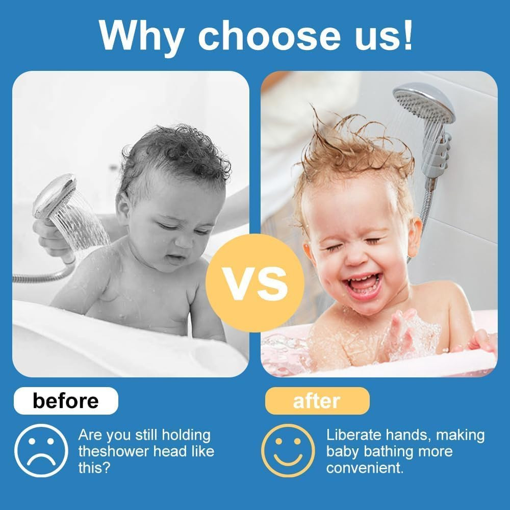 4 Pcs Silicone Shower Head Holder Universal Relocatable Shower Head Suction Cup