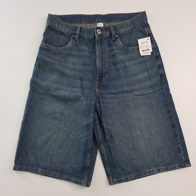 Anko Blue Denim Baggy Shorts Size 30 Knee Length Surf Skate