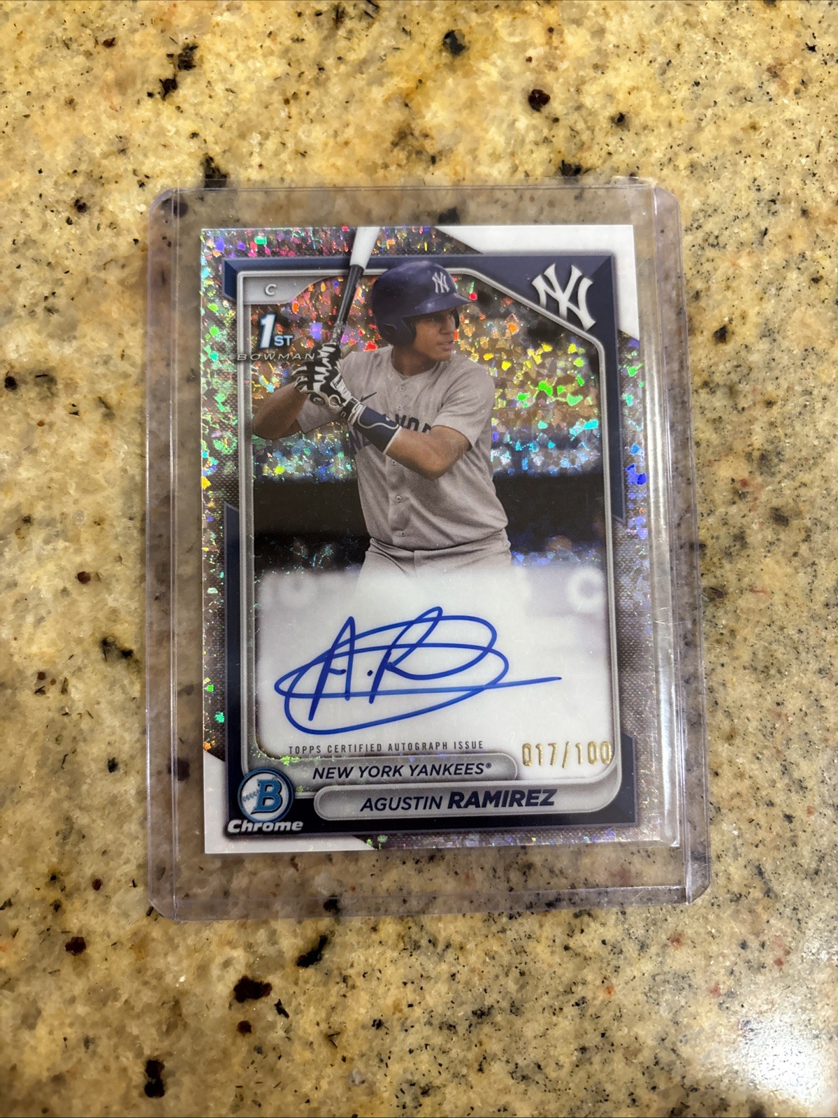 2024 Bowman Agustin Ramirez Chrome Auto Mini Diamond Refractor 1st 17/100