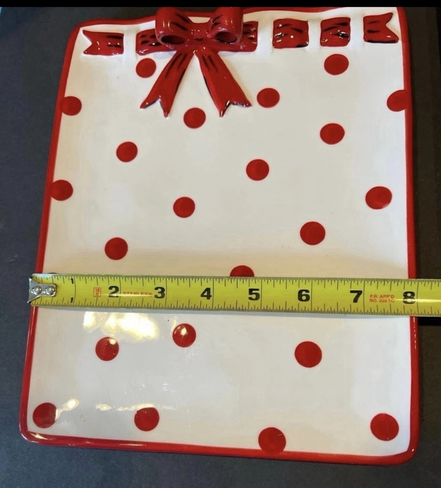 Juego de 3 placas de pajarita de lunares de alambre magenta y rojo Foto 4 de 4