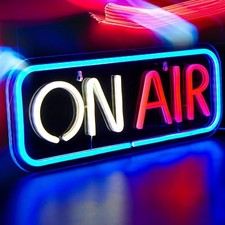 Neon Sign Lights - Live Recording Studio LED Light Streaming Broadcast ON AIR