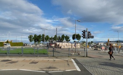 Foto 6x4 neuer Straßenbau Hafen Glasgow Eine kurze Verbindungsstraße wird um 2017