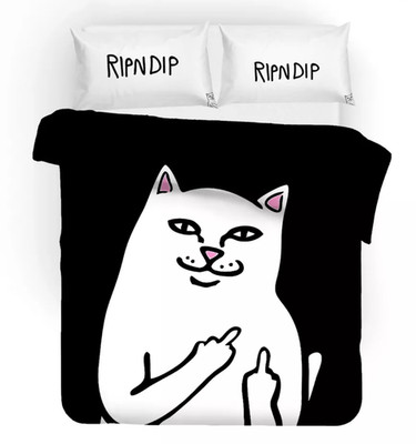 Rip N Dip Brand Lord Nermal Bettwäsche Set- 02 Name hinzufügbar Bettdeckenbezug