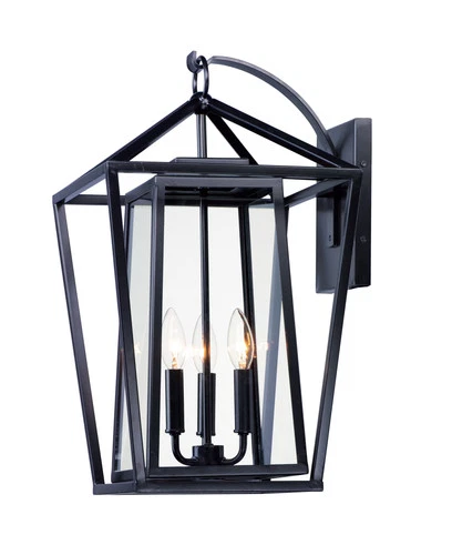 Maxim Artisan 3-Light Outdoor Wall Lantern in Black - Picture 1 of 4