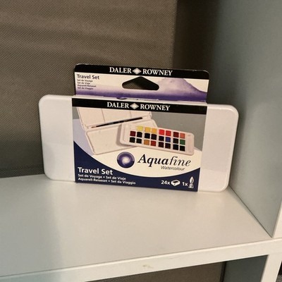 Daler Rowney Aquafine 24-pc Watercolor Travel Set Watercolor Set for Artists