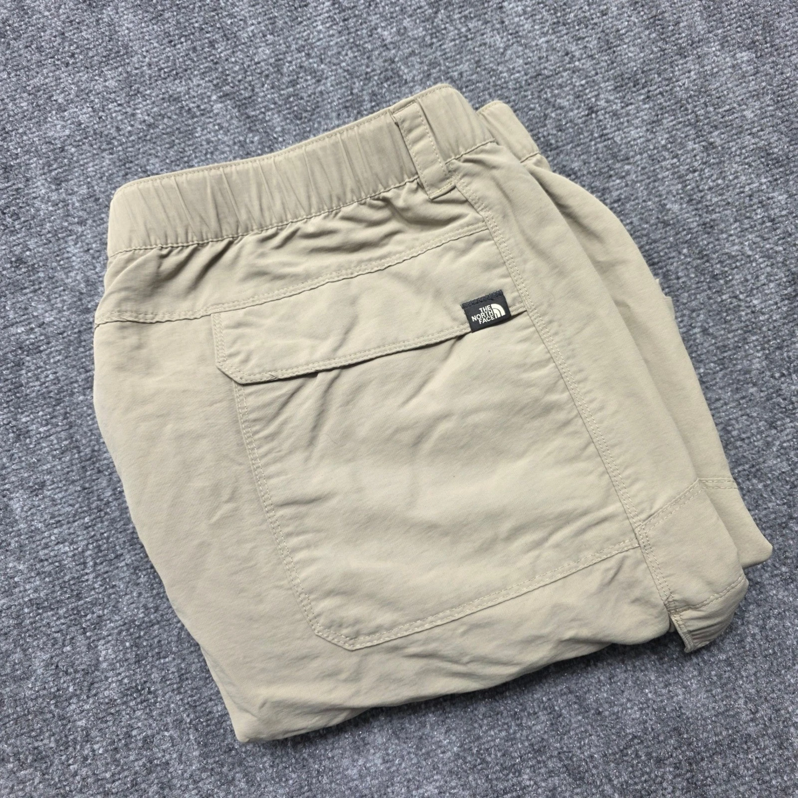 The North Face Men's XXL Convertible Hiking Pants Tan Khaki Zip Off Cargo Belted