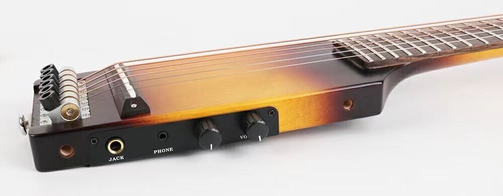 Ultra Short electric acoustic guitar Headless silent travel