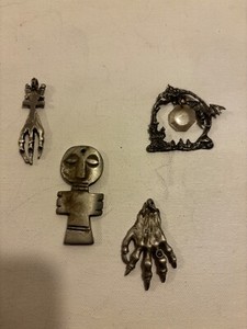 SMALL LOT OF PEWTER AMULETS KNOWN FOR PROTECTION. SPIRITS, MYSTERIOUS