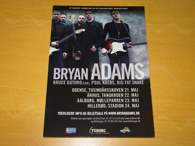 BRYAN ADAMS - DÄNEMARK TOUR - PROMO POSTKARTE