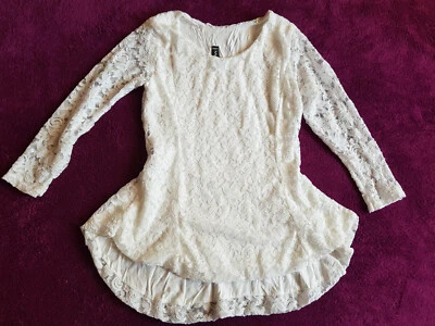Madonna Damen Kleid. Mini. Gr. S. Weiß (Offwhite). Made in Italy. - Bild 1 von 4