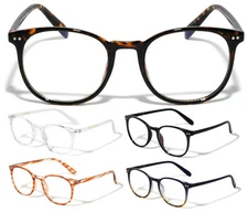 BLUE LIGHT BLOCKING FILTER LENSES PLASTIC SQUARE / ROUND GLASSES COMPUTER GAMING