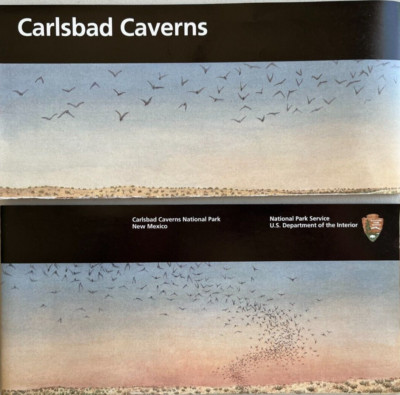 New CARLSBAD CAVERNS NP - New Mexico NATIONAL PARK SERVICE UNIGRID BROCHURE  Map