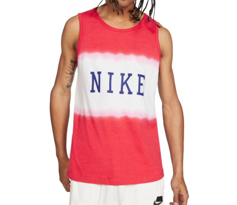nike red white and blue tank top