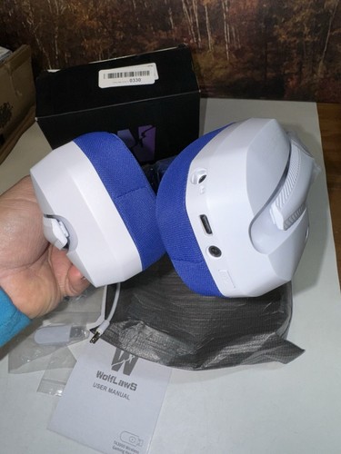 Cuffie Gaming -Wolflaws TA3000 Bluetooth 2.4 GHz Lightspeed Bianco e Blu - Nuove - Foto 6 di 8
