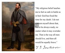 STONEWALL JACKSON CIVIL WAR GENERAL "RELIGOUS BELIEF" QUOTE 8X10 PHOTOGRAPH
