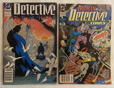 (2) Detective Comics Feat. Batman DC Comic Books # 610 VG, #613  VG/FN Newsstand
