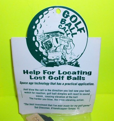 FIND LOST GOLF BALLS!  GOLF BALL CALLER Whistle it Dimples React! *Novelty Only*