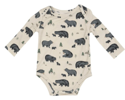 Angel Dear Baby Boy Black Bear One Piece Bodysuit  Size 6-12  Month NEW