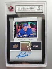 2020-21 Upper Deck Clear Cut Hockey Exquisite Rookie Dylan Cozens ET-DC Buffalo