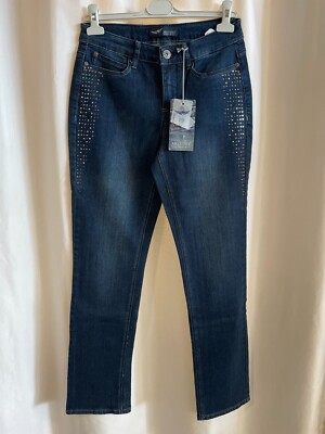 Da. JeansArizona, Gr. 38 Glitzernieten blau