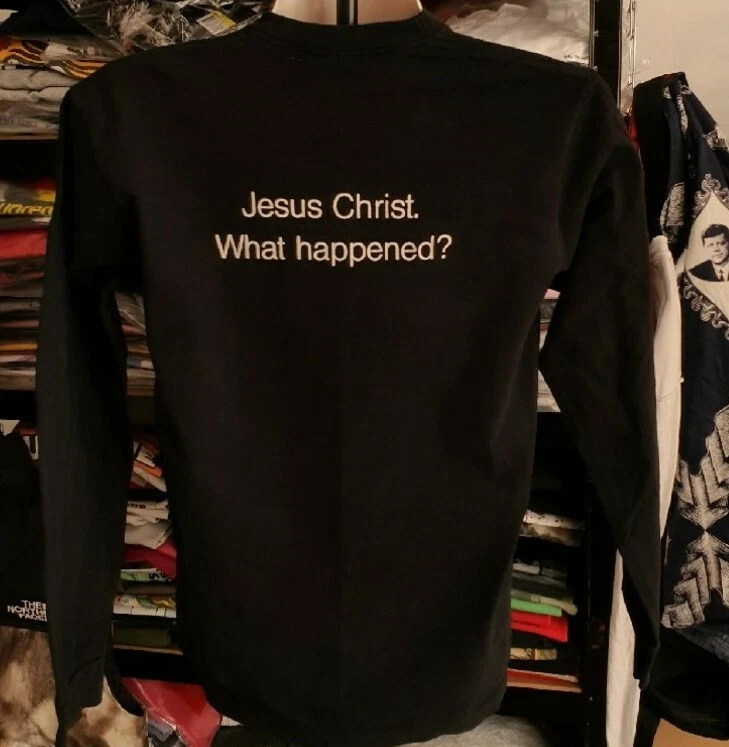 SS15 Supreme KIDS Blunt black L/S Tee M T shirt Jesus Christ what happened? Rare