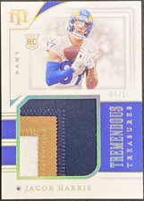 2021 National Treasures Rookie Materials Holo Gold #38 Jacob Harris Patch #4/10
