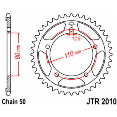 Standard Stahlritzel hinten 2010 - 530 JT SPROCKETS JTR2010.48 THUNDERBIRD für: