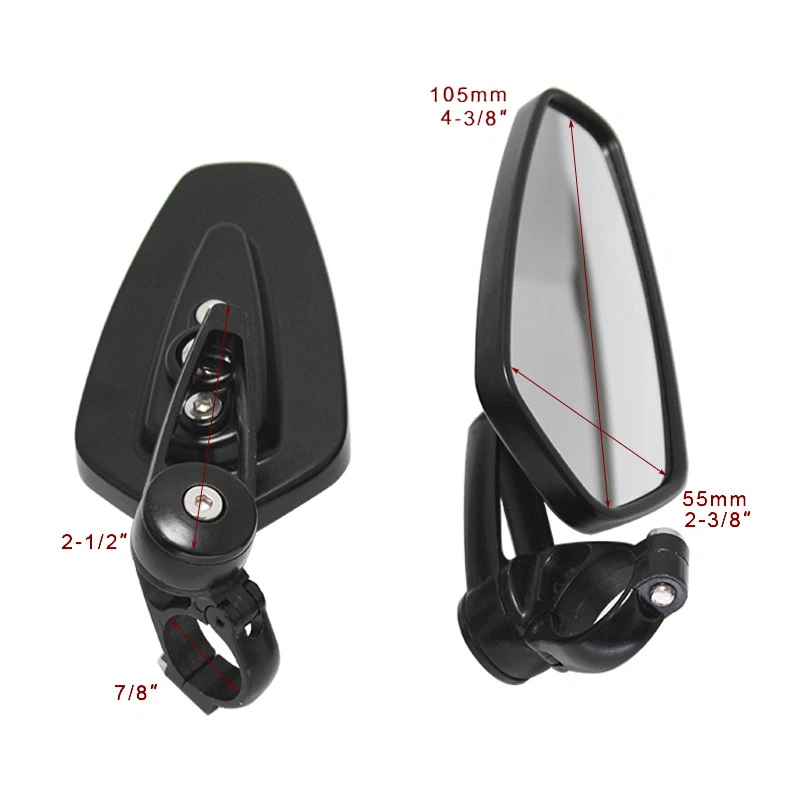 Espejos retrovisores negros de 7/8" 22 mm para manillar PARA Buell Lightning XB9 XB12 Foto 4 de 4