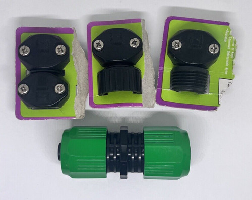 Garden Hose Connector and End Repair PLASTIC Heavy Duty Male and Female Greengo