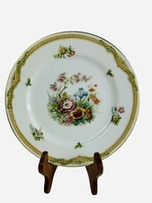 Fuji China Fleurette Bread Plate 6.25” Floral-Gold Rim VTG Japan Lot Set Of 9