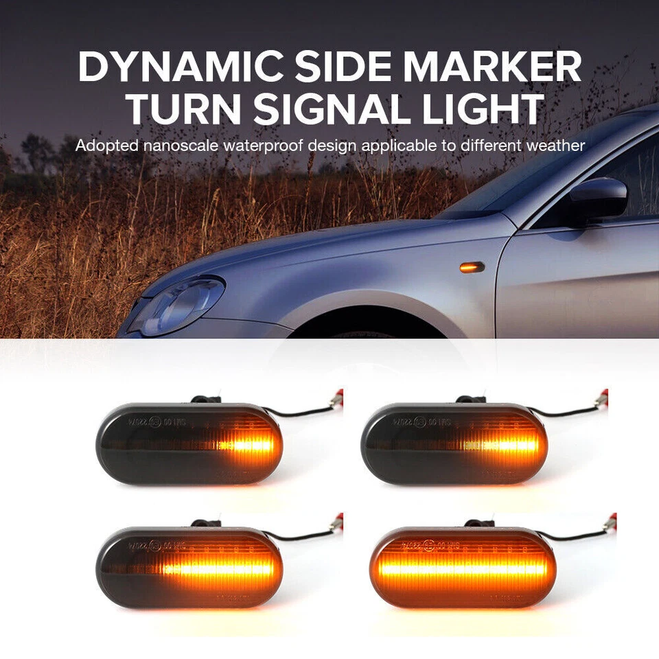 Dynamic Fender Marker LED Turn Signal Indicator Blinker Light For Ford Fiesta Foto 2 de 4