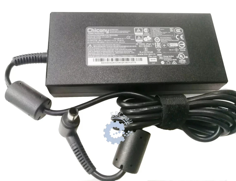 Genuine Chicony 19.5V 11.8A 230W Charger for MSI GE75 Raider 7.4mm AC Adapter - Image 3 of 4