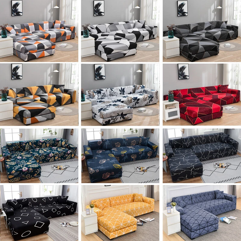 Velvet Sofa Seat Cushion Cover Stretch Sofa Cover Sectional Couch L Shape  Corner