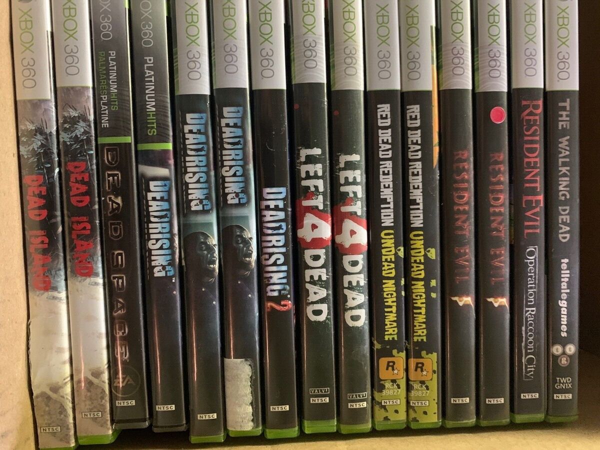 Xbox 360 Games Lot Bundle 4 Games Resident Evil Wolfenstein Red Dead  Redemption