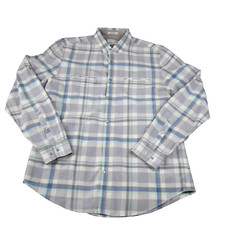 Calvin Klein Men's size Large classic fit Long sleeve button up plaid shirt