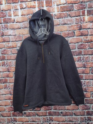 Buffalo David Bottom Mens Dark Gray Half Zip Sweatshirt Size Medium