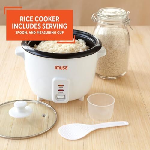 IMUSA USA GAU00013 Nonstick Rice Cooker 8Cup (Uncooked) 16Cup
