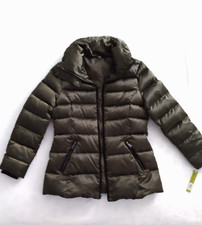 Gianni Bini Puffer Jacket Olive Green Woman's Size 12 Nwt Down & Feather Filling