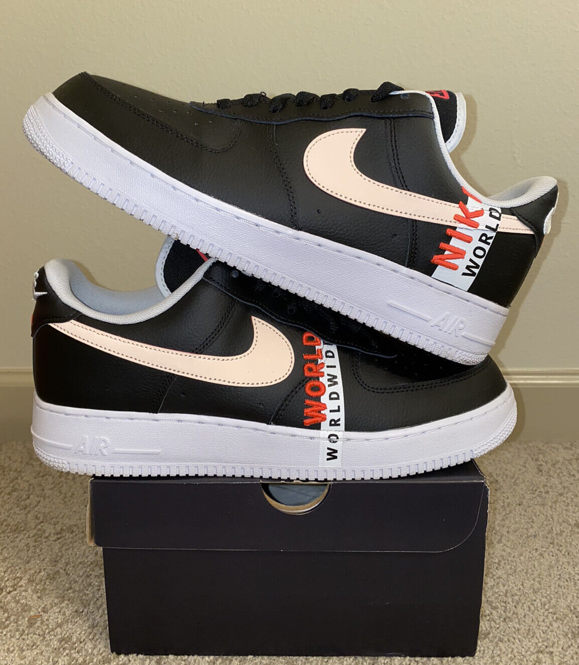 新品‼️NIKE air force1 '07 LV8 白黒赤26cm ナイキ 激安 商店街