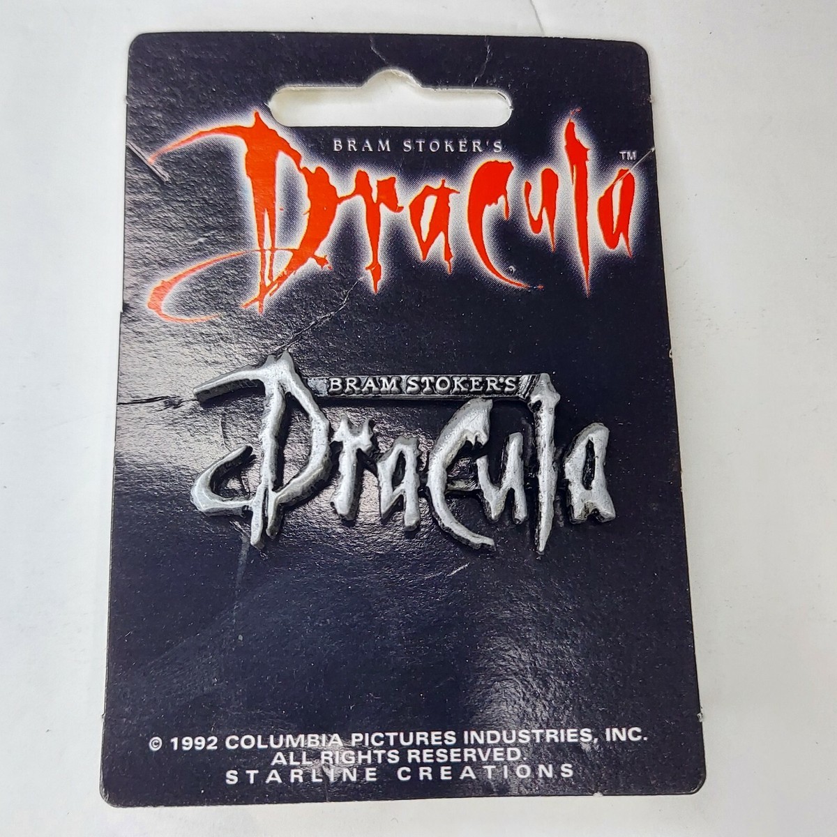 Vintage 1992 Bram Stoker's Dracula Title Pin Vampire Horror