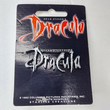 Prendedor de título vintage 1992 Bram Stoker's Dracula Vampire Horror Starline Creations
