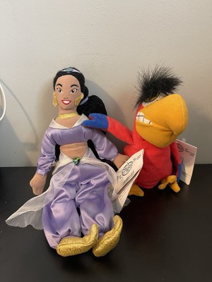 NWT Disney Iago & Jasmine Aladdin Movie Plush Bean Bag Toy