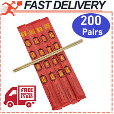 200 Pairs Disposable Bamboo Chopsticks  Fast Delivery  Free US Shipping 