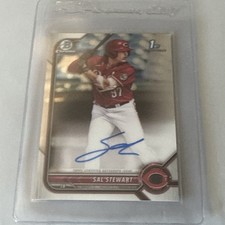 2022 Bowman Chrome Draft Pick Autograph Sal Stewart Cda-ss Refractor 2022 Bowman Chrome Draft Pick Autograph Sal Stewart Cda-ss Refractor