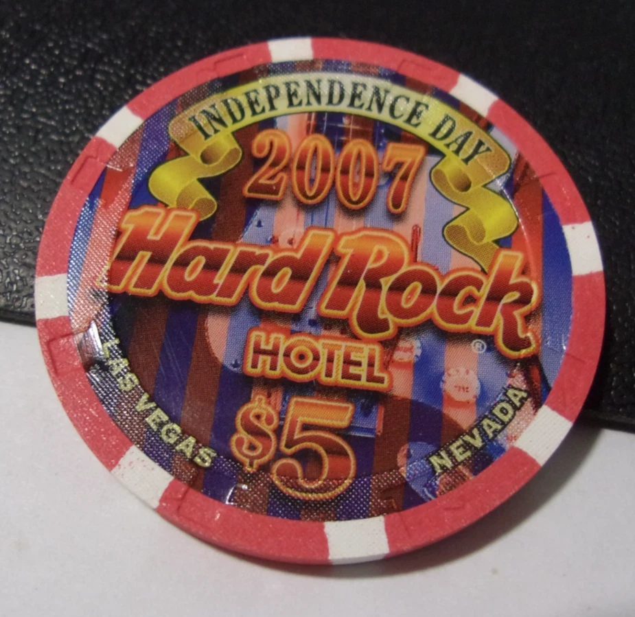 Hard Rock Chip In Collectible Individual $5 Casino Chips for sale 