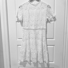 Romwe Women’s Small Short Sleeve White Mini Dress, B#99