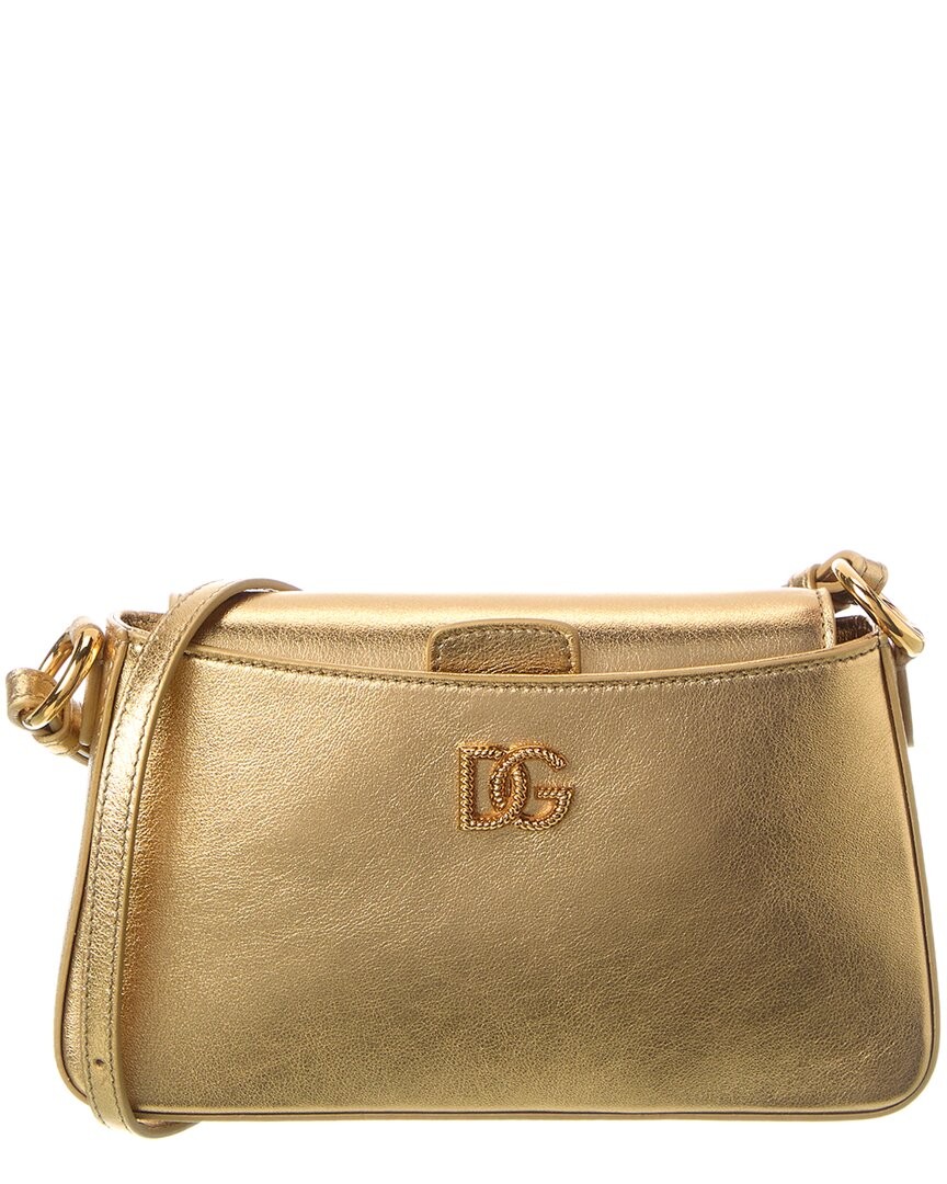 Dolce - Gabbana Laminated Leather Phone Bag Womens Gold 157690₽