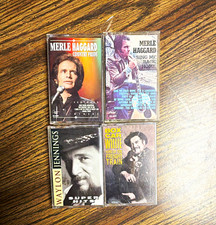 Merle Haggard/Waylon Jennings/Boxcar Willie Country Cassette Lot Super Hits