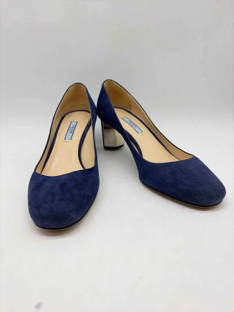 PRADA Blue Heels for Women for sale | eBay Prada Women\'s Deep Blue Suede Heels size 7.5. Eu 37.5 main image 0