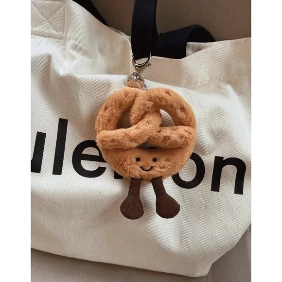 Jellycat Amuseable Pretzel Bag Charm Plush Keychain Cute Soft Toy